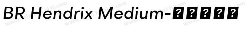 BR Hendrix Medium字体转换